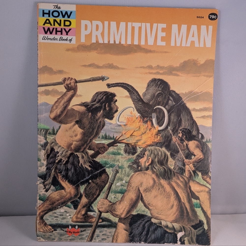 Vintage The How And Why Wonder Book of Primitive Man